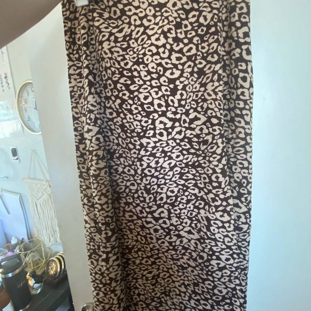 midi shein leopard print skirt